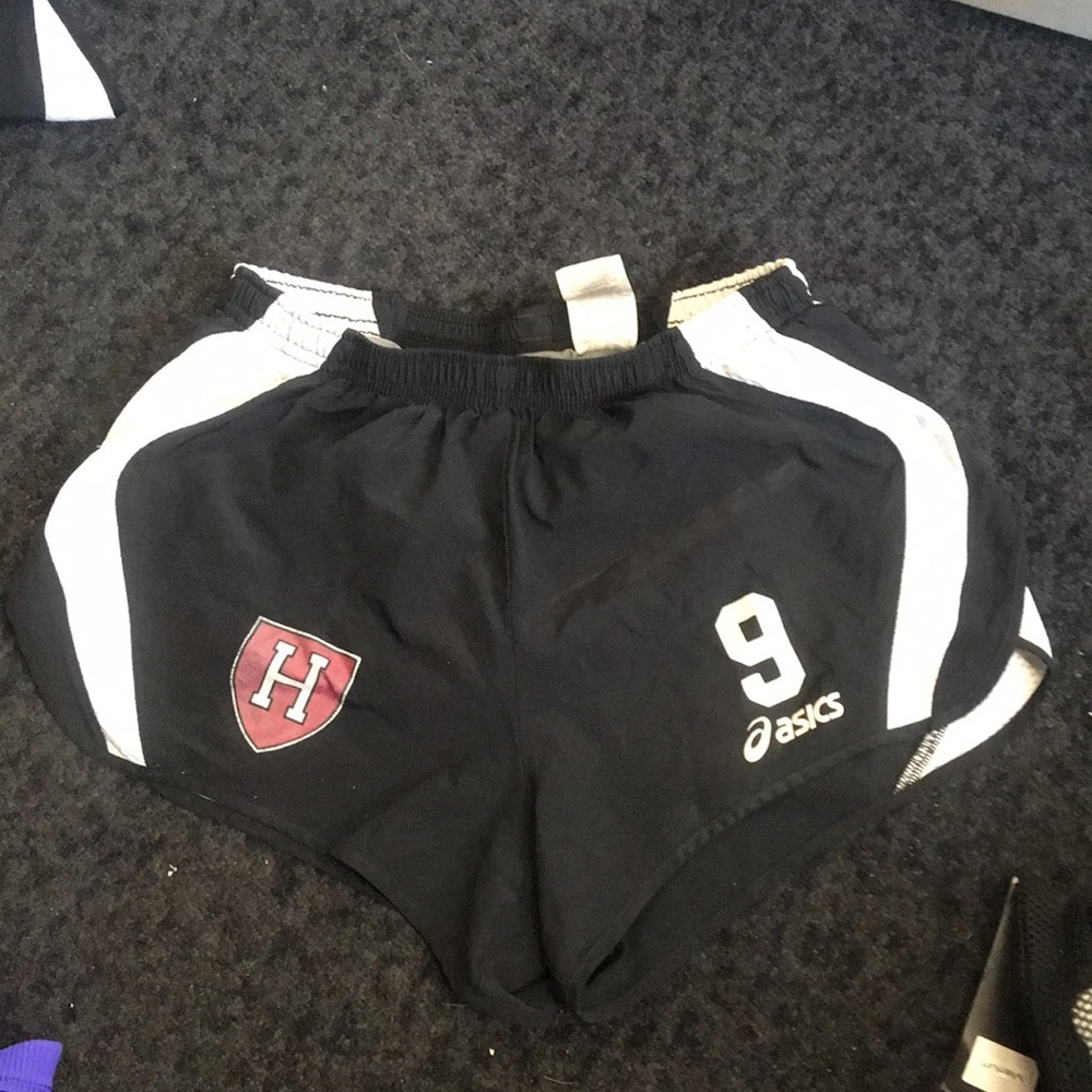 Harvard field hockey running shorts
